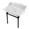Kingston Brass 30 Carrara Marble Console Sink with Brass Legs, Marble WhiteOil Rubbed Bronze LMS3030MB5 - alternate 1